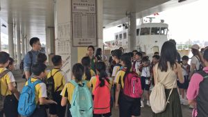 “Little planners” going on a field trip at the Kwun Tong waterfront.
