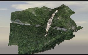 The Landslip Investigation Section uses drones to observe and take photos of the slope and puts together a 3D digital terrain model with the related data to help them to find out the causes and mechanism of the landslide above Sai Wan Road in Sai Kung.