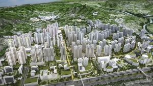 The Northern Metropolis and the Kau Yi Chau Artificial Islands under the “Lantau Tomorrow Vision” will form a major source of future land supply.  Pictured is an artist’s impression of Kwu Tung North New Development Area.