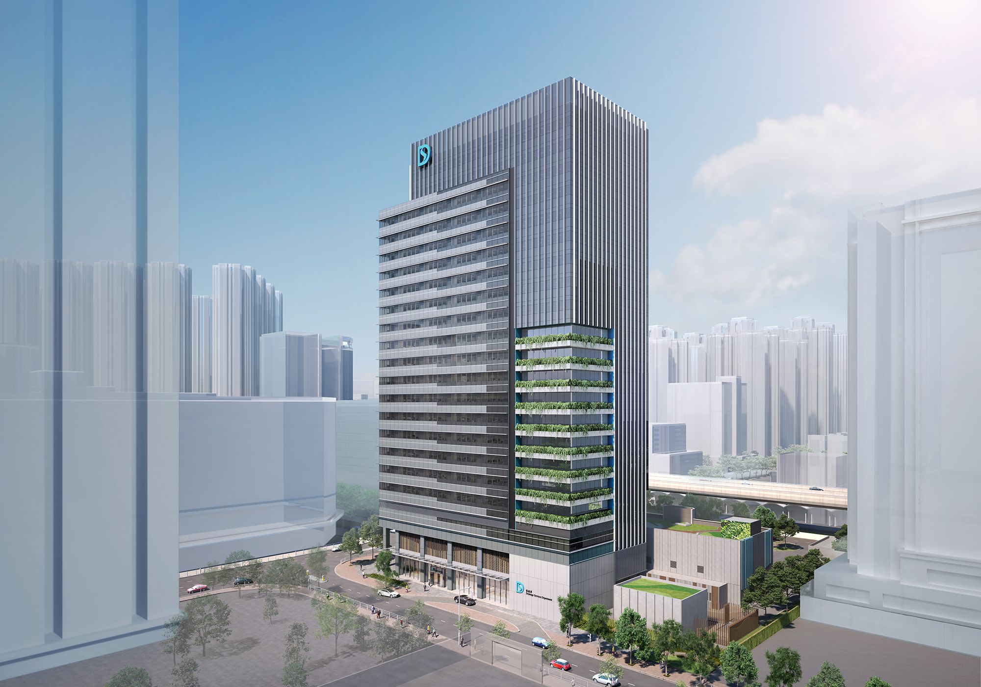 The DSD Office Building project of the ArchSD has adopted the target cost option of the NEC for the first time, which advocates a pain-gain share management approach between the two contracting parties.  So far, the construction cost of the office building is expected to be lower than the target cost.  Picture shows the artist’s impression of the DSD Office Building.