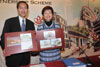 Secretary for Development, Mrs Carrie Lam, unveils the selection results of the buildings included under Batch I of the Revitalising Historic Buildings Through Partnership Scheme with Chairman of the Advisory Committee on Revitalisation of Historic Buildings, Mr Bernard Chan, at a press conference on February 17.