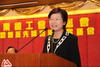 The Secretary for Development, Mrs Carrie Lam, delivers a speech today (July 23) at a dinner to celebrate the 24th anniversary of the Hong Kong Construction Industry Employees General Union and Lo Pan Patron's Day.