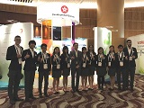 The Secretary for 
Development, Mr Eric Ma (sixth left), is pictured with the youth ambassadors of the World Sustainable Built Environment Conference 2017 Hong Kong at the 
event today (June 7).
