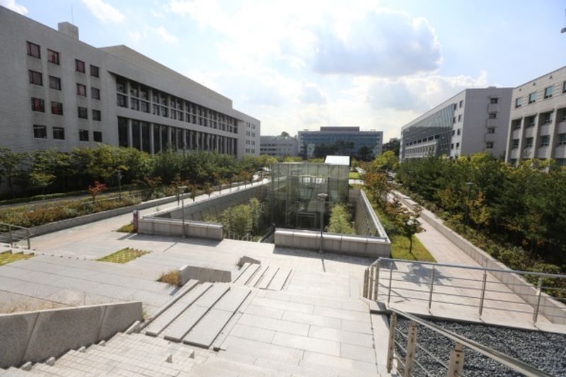 The underground campus facilities at Korea University in Seoul, South Korea.