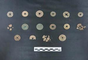 Unearthed coins date from the modern age to the Tang Dynasty
