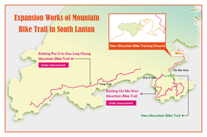 Expansion of the mountain bike trail networks in South Lantau