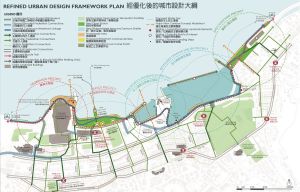 The study proposes a refined urban design framework plan.