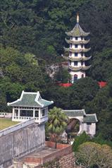 The Chinese Pagoda in Ho Tung Gardens.