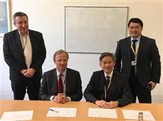 The Permanent Secretary for Development (Works), Mr Hon Chi-keung, signed a Memorandum of Understanding yesterday (March 7, London time) in London, the United Kingdom (UK), to strengthen exchange in expertise and experience between Hong Kong and the UK in implementing infrastructure projects. Picture shows (from left) Senior Advisor of the Infrastructure and Projects Authority (IPA) of the UK Mr Keith Waller; the Chief Executive of the IPA, Mr Tony Meggs; Mr Hon; and the Head of the Project Cost Management Office of the Development Bureau, Mr John Kwong, at the signing ceremony.