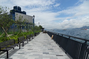 The Central and Western Promenade - Sheung Wan section, the fruitful result of combining infrastructure with harbourfront enhancement work