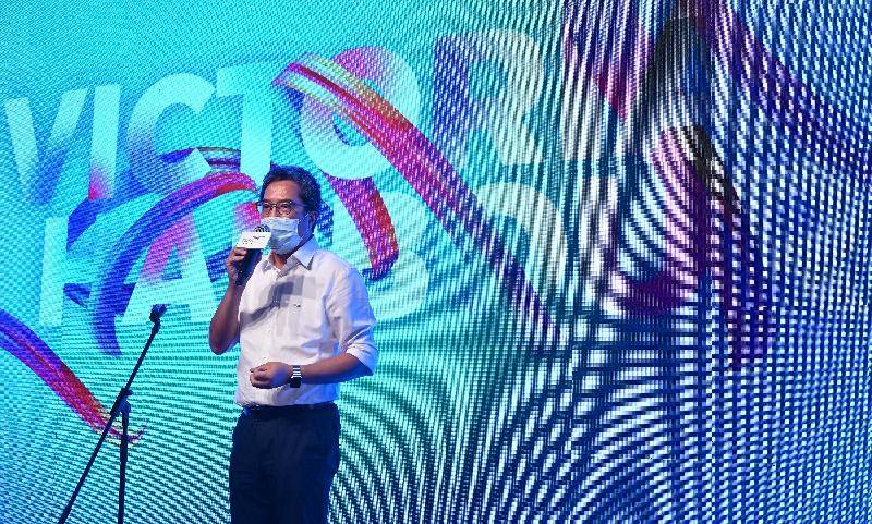 「東岸公園主題區(第一期)」將於周六(九月二十五日)正式開放,發展局局長黃偉綸今日(九月二十三日)傍晚於開幕典禮致辭。