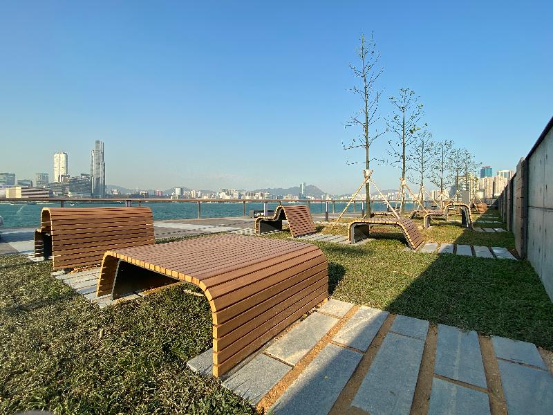 The Pierside Precinct located near the Wan Chai Ferry Pier was further opened today (November 26). The newly opened space features a pet garden where pets can run freely, allowing owners and their pets to enjoy a great time.