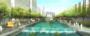 Artist’s impression of the proposed water gate