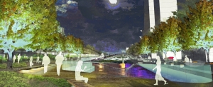 Artist’s impression of the night view of Tsui Ping River