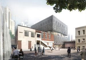 Artist’s impression of the outdoor venue of the gallery and the compound.