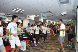 In a briefing held by Oxfam, a doctor, a physiotherapist and a podiatist offer professional advice to help walkers better understand and cope with the common medical problems they would encounter before and during the event. (Photo provided by Oxfam)