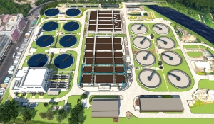 In the picture is the exterior design of the advance works for Shek Wu Hui Sewerage Treatment Works – Further Expansion Phase 1A.