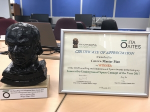 The International Tunnelling and Underground Space Association (ITA) presented the award “Innovative Underground Space Concept of the Year” to the Civil Engineering and Development Department (CEDD) and the Planning Department (PlanD).