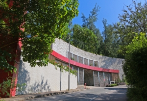 In the picture is the entrance to the Stanley Sewage Treatment Works.