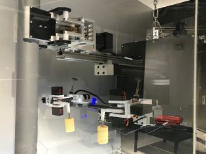 The officer of the CITAC, Ms Chammy WAN, says the “Service Robot for Repair of Exterior Gas Pipe” allows workers to repair the exterior walls of buildings, including polishing and painting, with remote control.