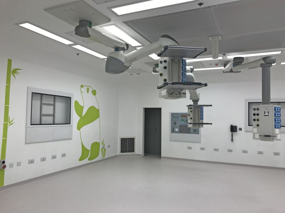 Colourful animal motifs are shown in wards, operating theatres, lifts, corridors, etc.