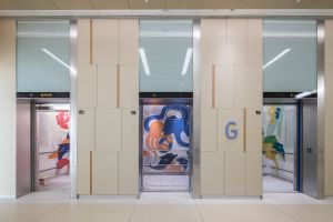 Colourful animal motifs are shown in wards, operating theatres, lifts, corridors, etc.