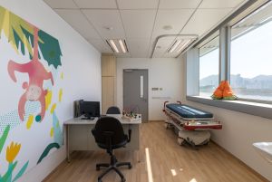Colourful animal motifs are shown in wards, operating theatres, lifts, corridors, etc.