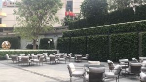 The developer added some greening elements to the hotel, hoping to create an oasis in Central.