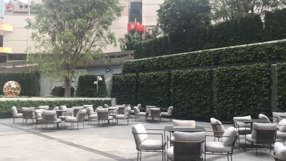 The developer added some greening elements to the hotel, hoping to create an oasis in Central.