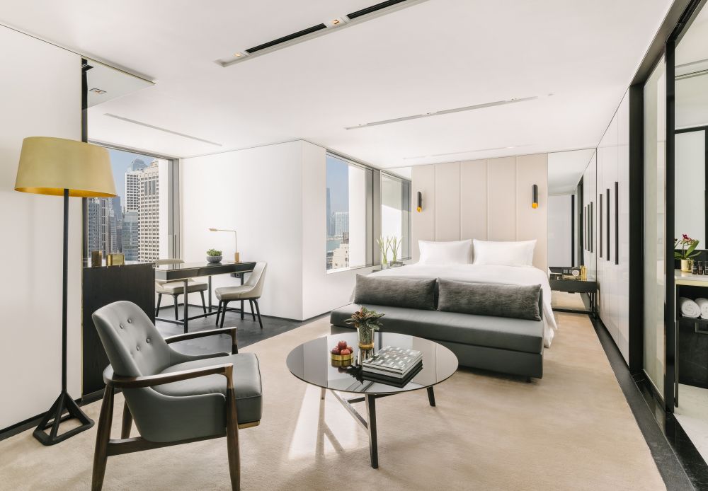 Pictured is a hotel guestroom after refurbishment.