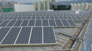 The system comprises more than 2 300 solar photovoltaic panels with a maximum generation capacity of 350 kilowatts, roughly equivalent to 3%-4% of the annual electricity consumption of the building.