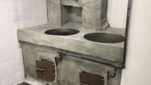 Pictured are stoves in the poultry slaughter room on the ground floor of the market, which are to be preserved for exhibition.