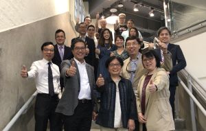 Mr Michael WONG (front row, third right) and others show their support for the opening of the HKNE at the end of this year.