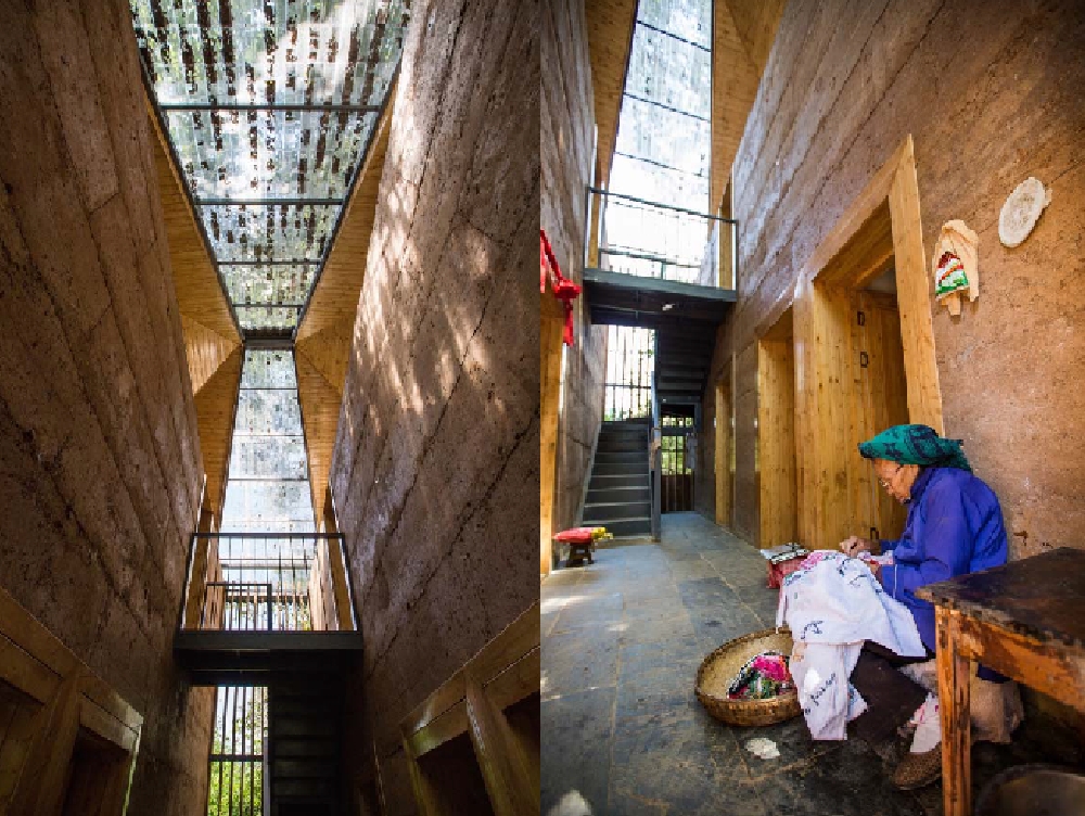 The new anti-seismic earth house, constructed by the CUHK team, is popular among villagers for its good natural lighting and ventilation.