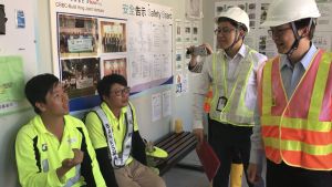 The workers say that the rest area gives them another place to rest and get some relief from the heat.