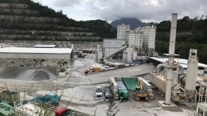 Aggregates are essential for the production of concrete and asphalt. Integrating the production lines of concrete and asphalt with quarrying as a one-stop operation in a quarry can achieve a better efficiency in handling/moving of rock aggregates for processing to the concrete or asphalt.