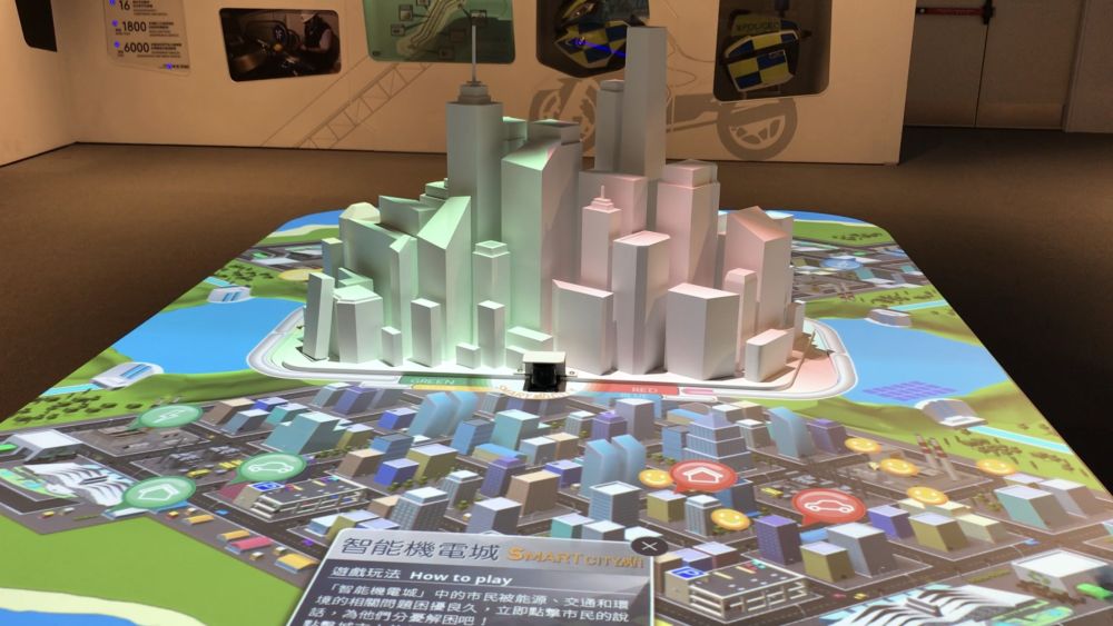 The SDEV, Mr Michael WONG (left), views the exhibits in the EMSD Gallery to learn more about the history and services of the EMSD.