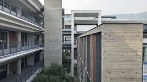 Unlike the traditional school buildings, the campus adopts a low-rise 4-storey design.