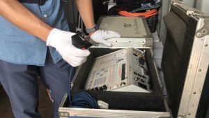 The crew will first place the aerial shells into the mortars at a preset angle, link up the wires for discharge control to the connection unit, and finally connect them all to the central computer.