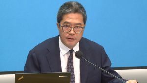 Mr Michael WONG, the SDEV, announces the initiatives under the purview of the Development Bureau in Policy Address.