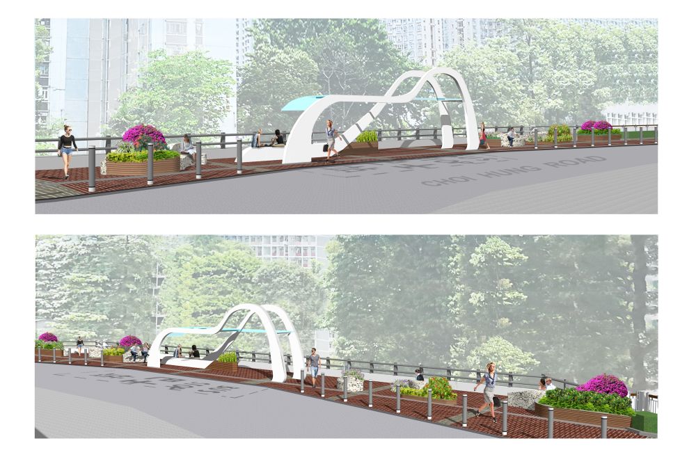 A viewing platform will be installed for the public to appreciate the views of the Kai Tak River.  Pictured is the artist’s impression of the proposed viewing platform.