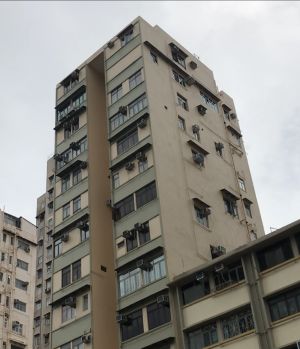 Pictured is the appearance of another building on Ma Tau Wai Road before and after the repairs.
