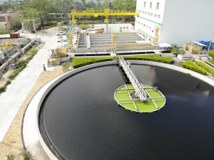 Pictured are the final sedimentation tanks at the SWHSTW.