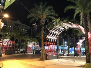 The additional lighting design for the night time, apart from its illumination purpose, gives the moongates a dazzling look, making them uniquely different by day and by night.