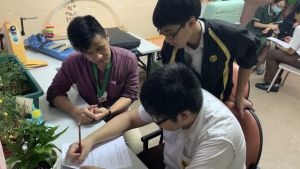 The students especially pay a visit to a residential care home to learn how carers look after the elderly.