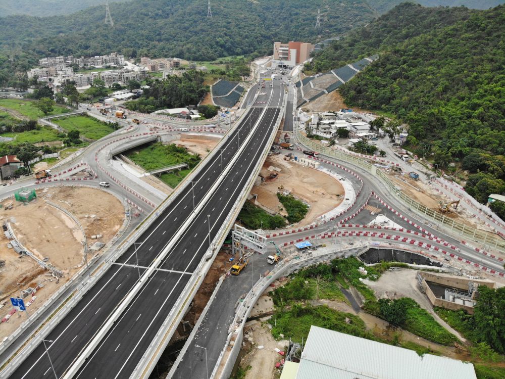 Pictured is the Sha Tau Kok Road Interchange.