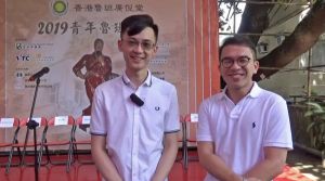 Mr CHAN Wang-tat (left), who has been presented with a “Construction Crafts” award, and Mr Teddy KWOK (right), are dedicated to the construction industry.