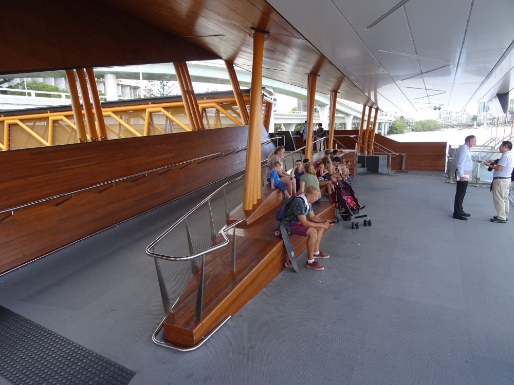 Pictured are the overseas examples provided by the CEDD, such as seats, a floating platform, a ramp etc.