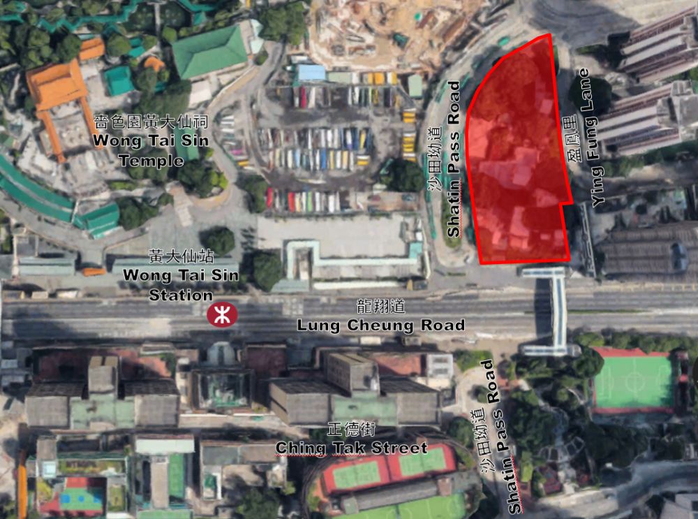 Pictured is the location of the squatter area in Chuk Yuen United Village.