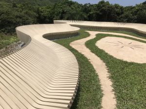 As the bench has been built using modular construction, individual panels can be removed and replaced with new ones when necessary.